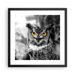 Plakat w czarnej ramie - Nic się nie ukryje - 40x40 cm