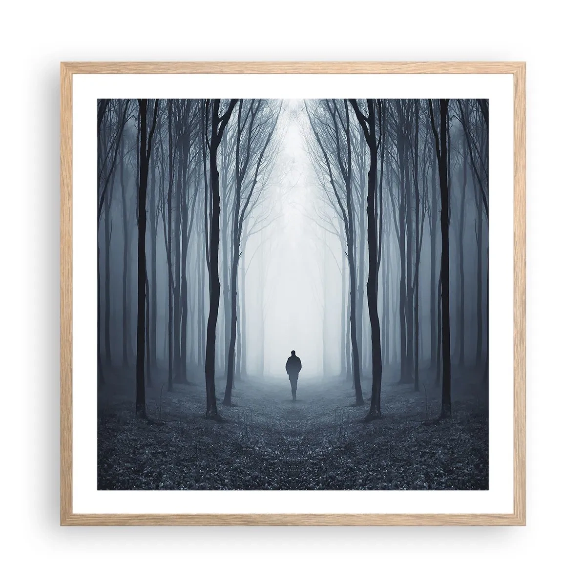 Plakat w ramie jasny dąb - I wszystko proste i jasne - 60x60 cm