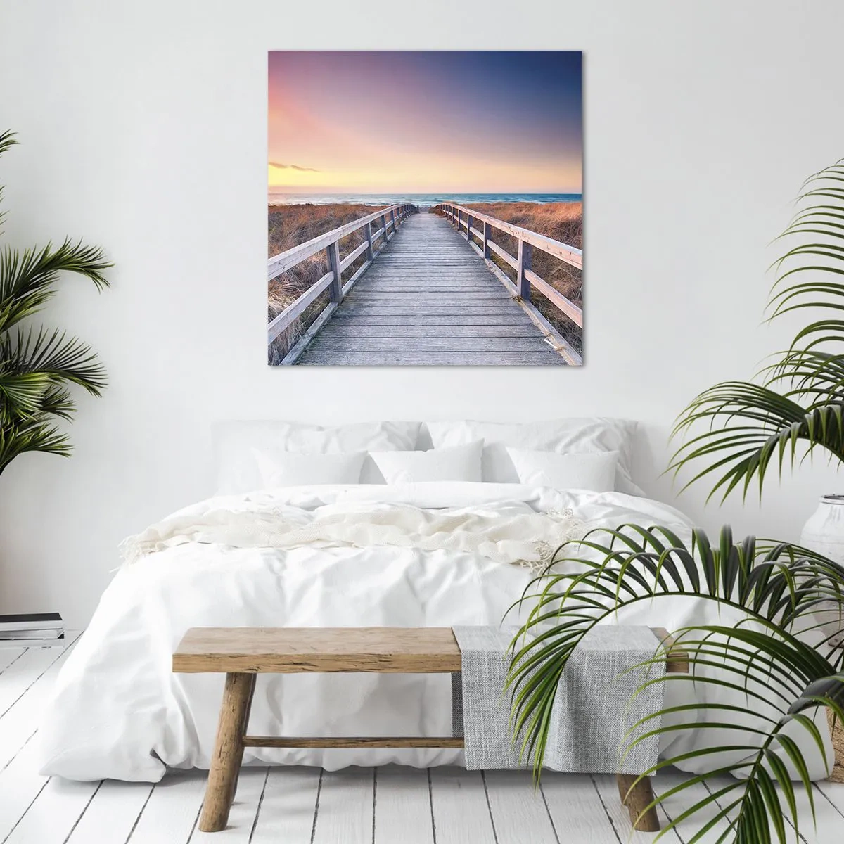 Obraz na płótnie - Bałtycka wieczorna zorza - 40x40 cm