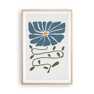 Plakat w ramie jasny dąb - Gałązką do kwiatu - 61x91 cm