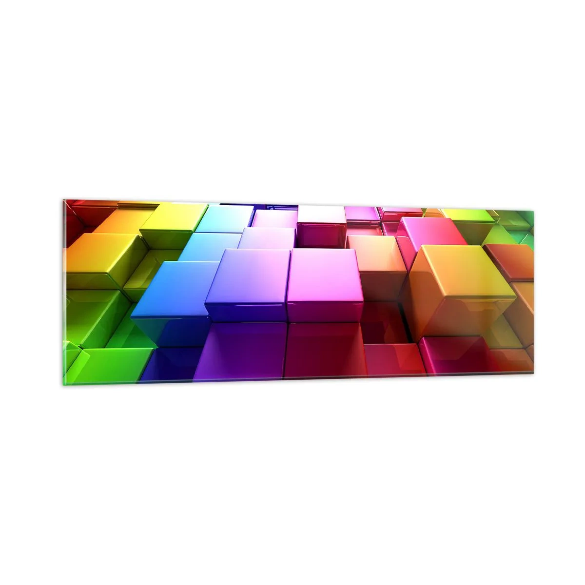 Obraz na szkle - Op-artowe wespół w zespół - 90x30 cm