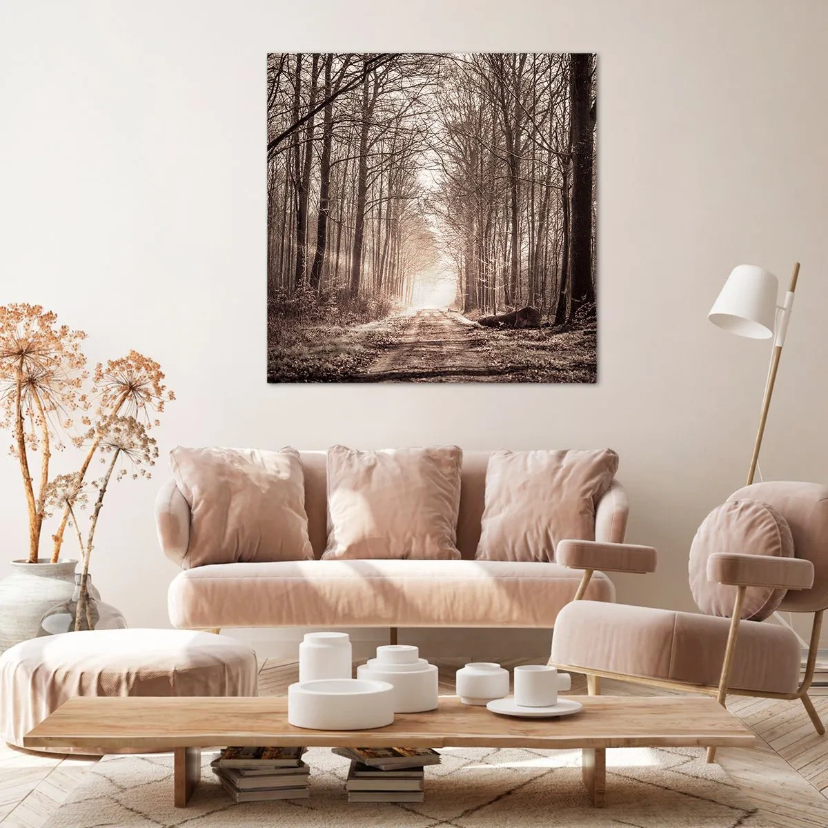 Obraz na płótnie - Leśna katedra - 50x50 cm