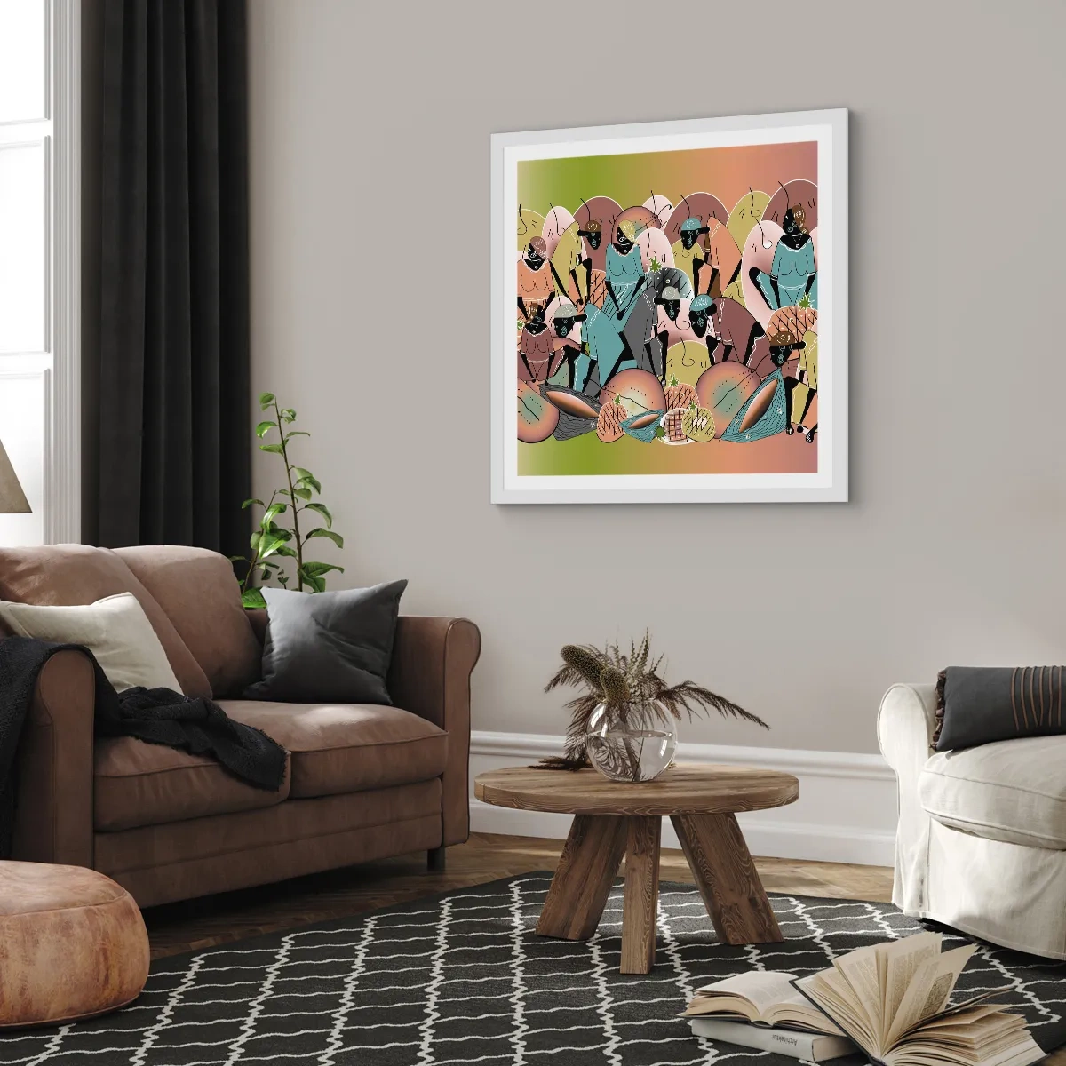 Plakat w białej ramie - Nadchodzi wielkie święto - 50x50 cm