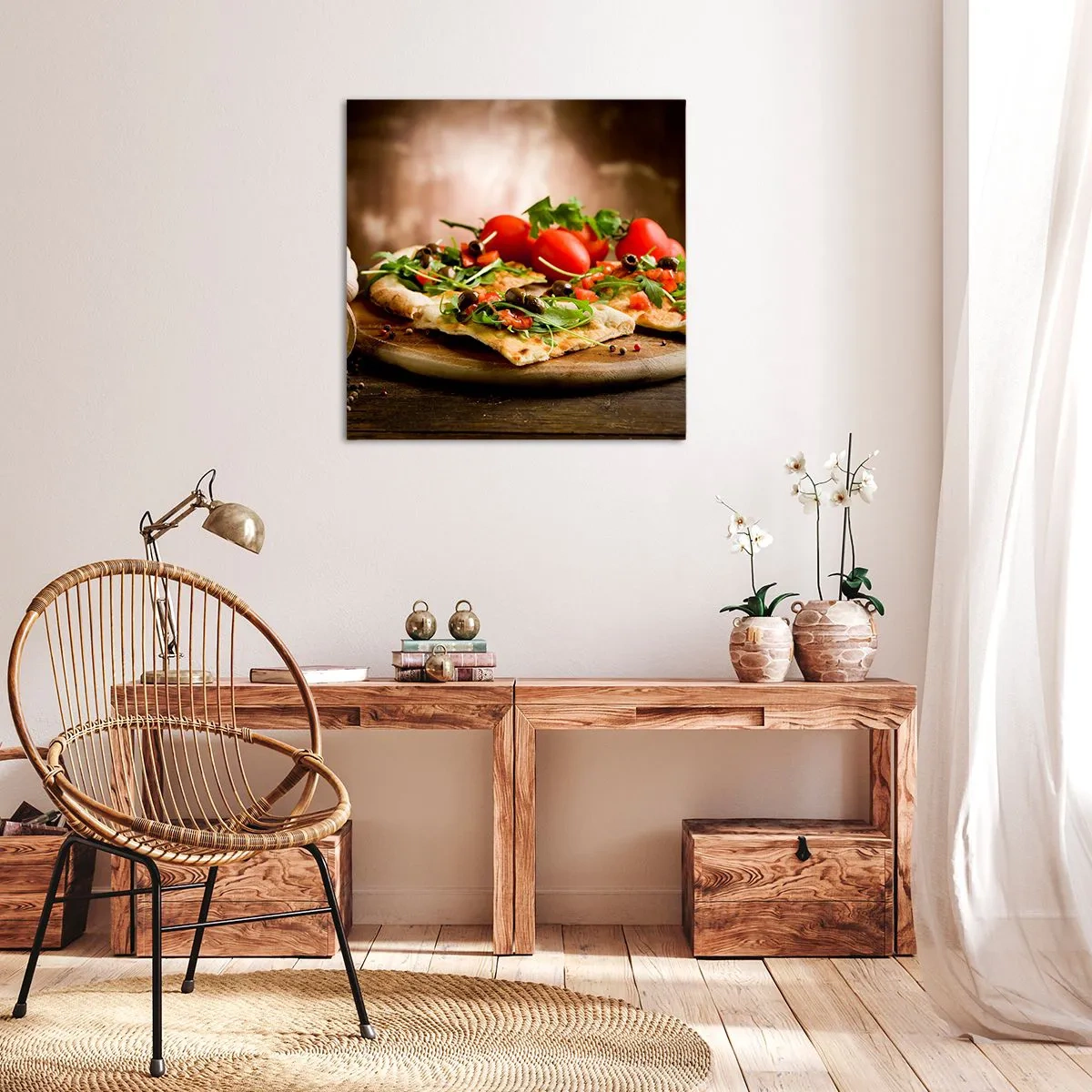 Obraz na płótnie - Prosto z pieca i z ogrodu - 60x60 cm