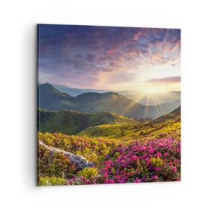 Obraz na płótnie - Świeżość górskiego poranka - 60x60 cm