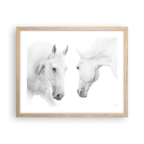 Plakat w ramie jasny dąb - Czy to jest przyjaźń…? - 50x40 cm