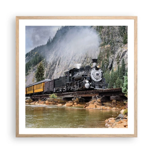 Plakat w ramie jasny dąb - A dokąd to? Dokąd? - 60x60 cm