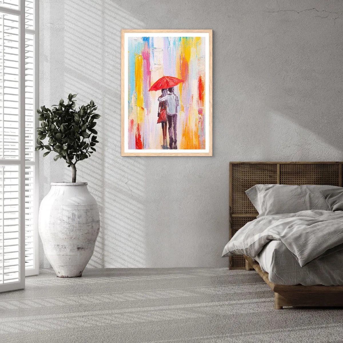 Plakat w ramie jasny dąb - Niech pada dalej - 30x40 cm