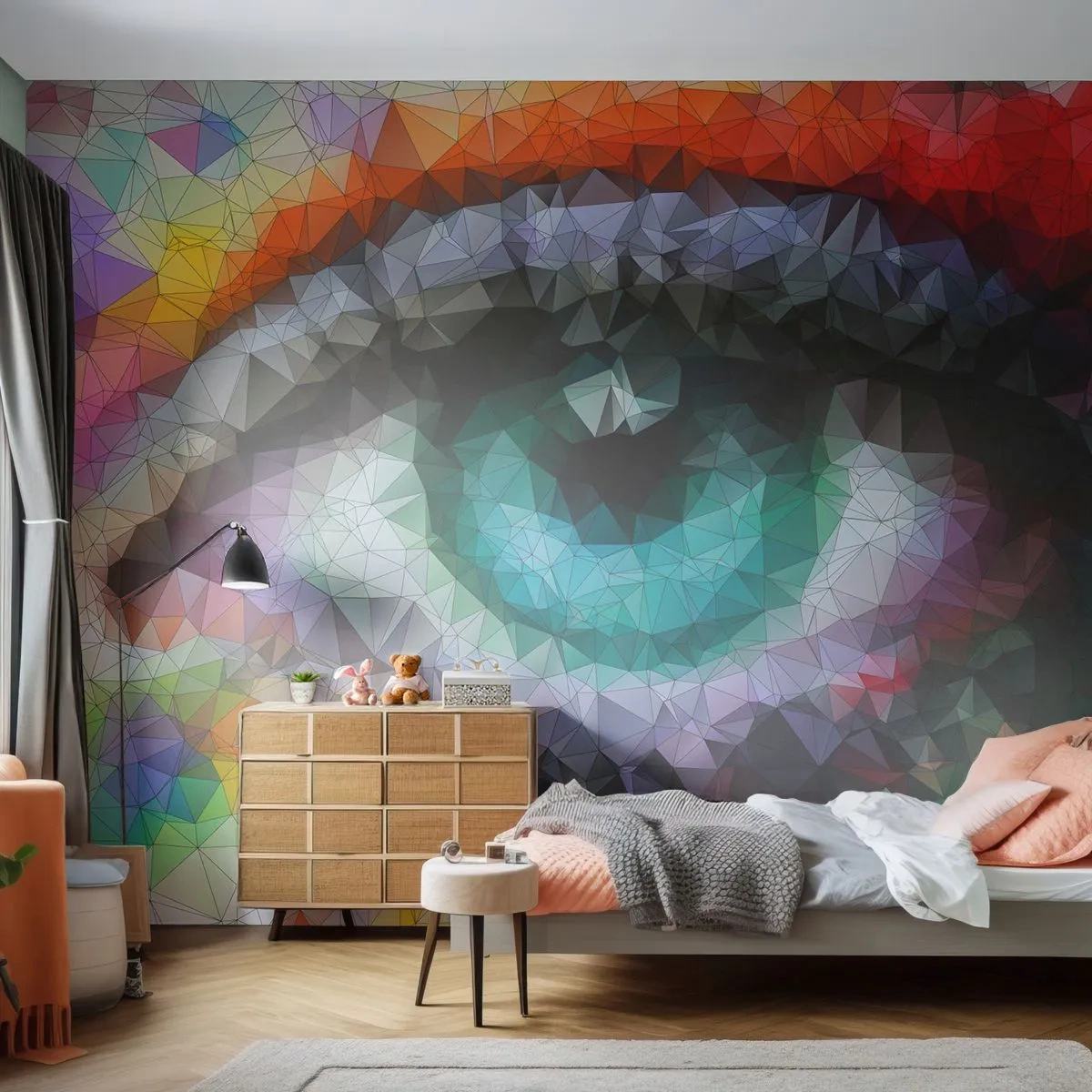 Fototapeta Standard Eco - Krystaliczny oczu blask - Abstrakcja, Oko, Grafika - 350x256 cm
