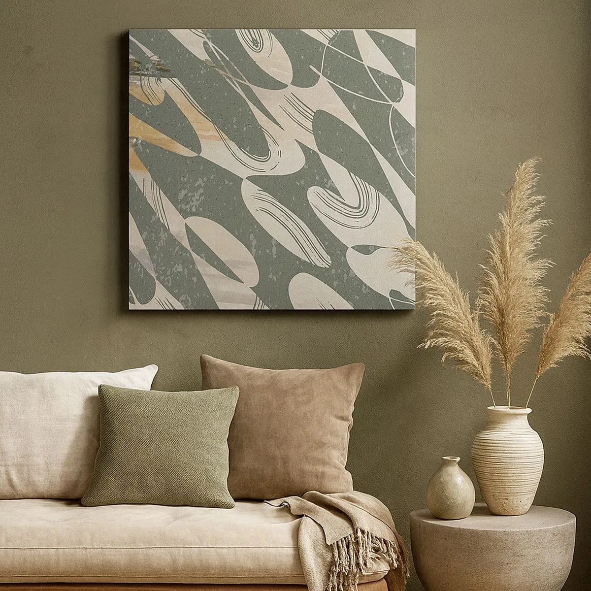 Obraz na płótnie - Abstrakcja zrytmizowana - 30x30 cm