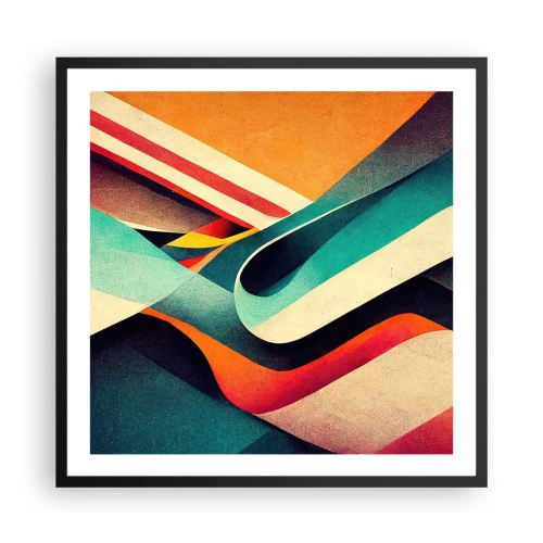 Plakat w czarnej ramie - Kompozycja intensywna - 60x60 cm