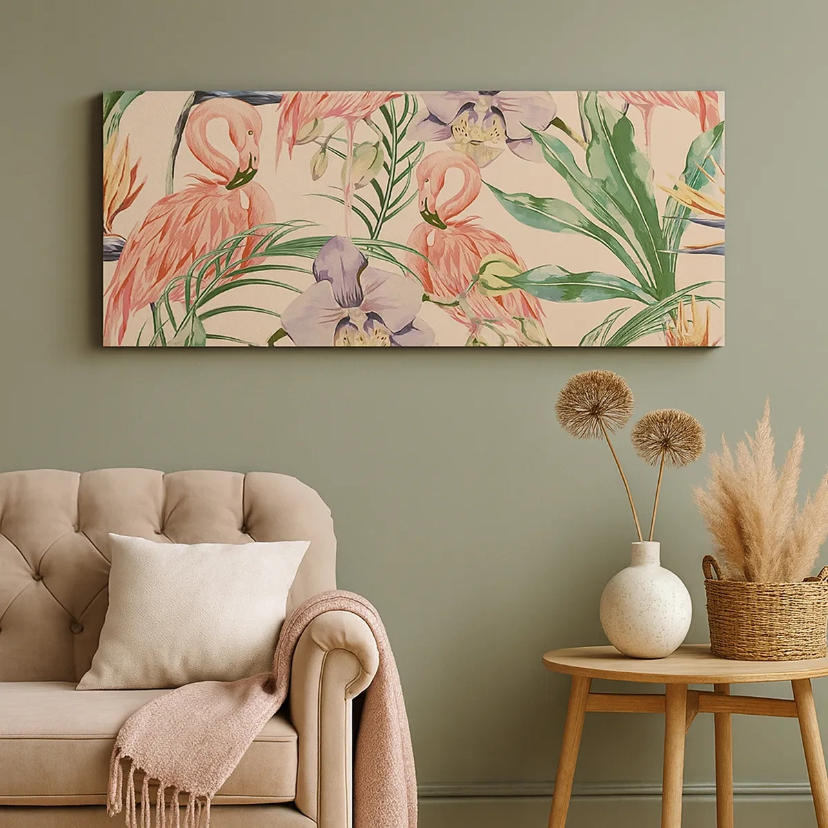 Obraz na płótnie - Różowy balet w kwiatach - 30x30 cm