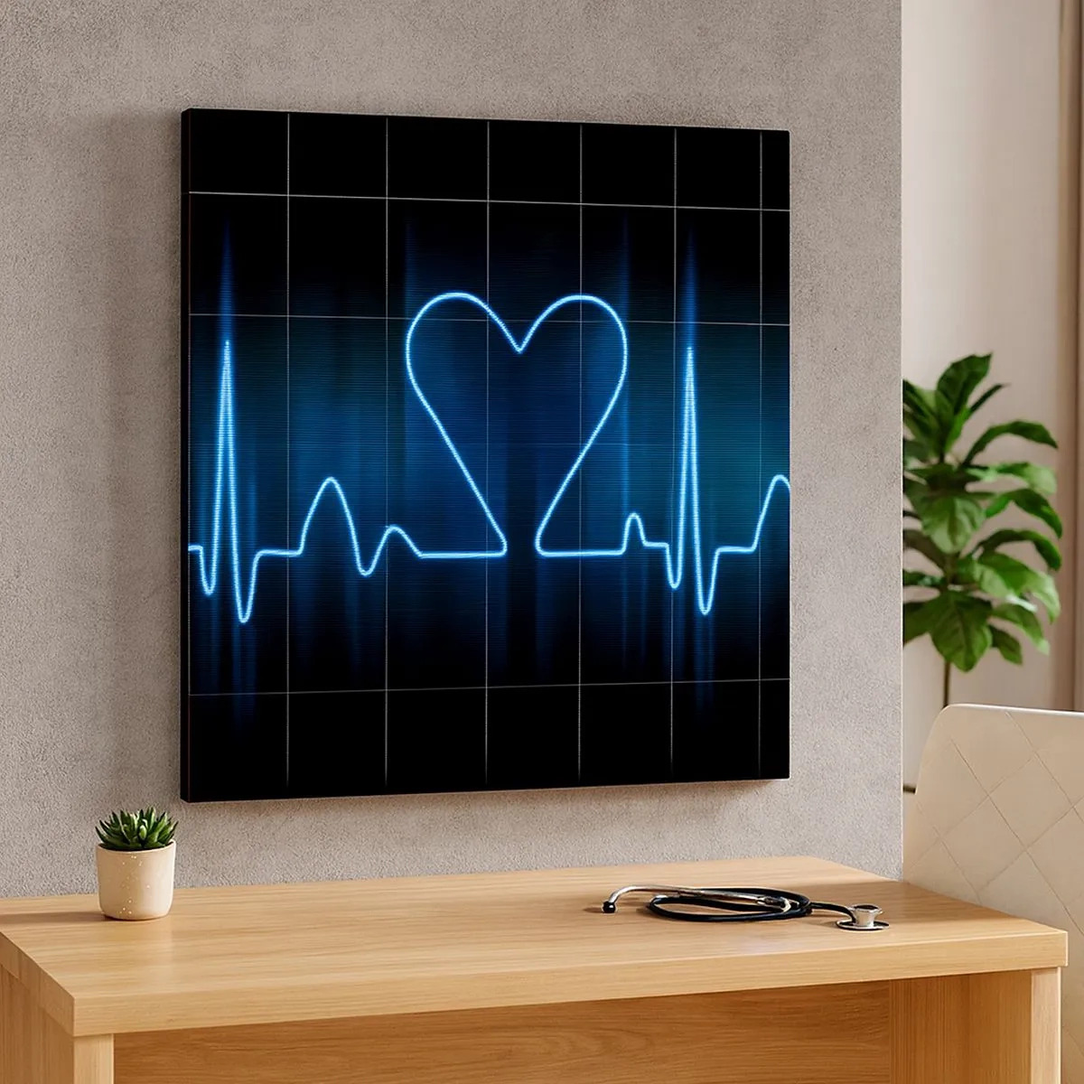 Obraz na płótnie - W rytmie serca - 30x30 cm