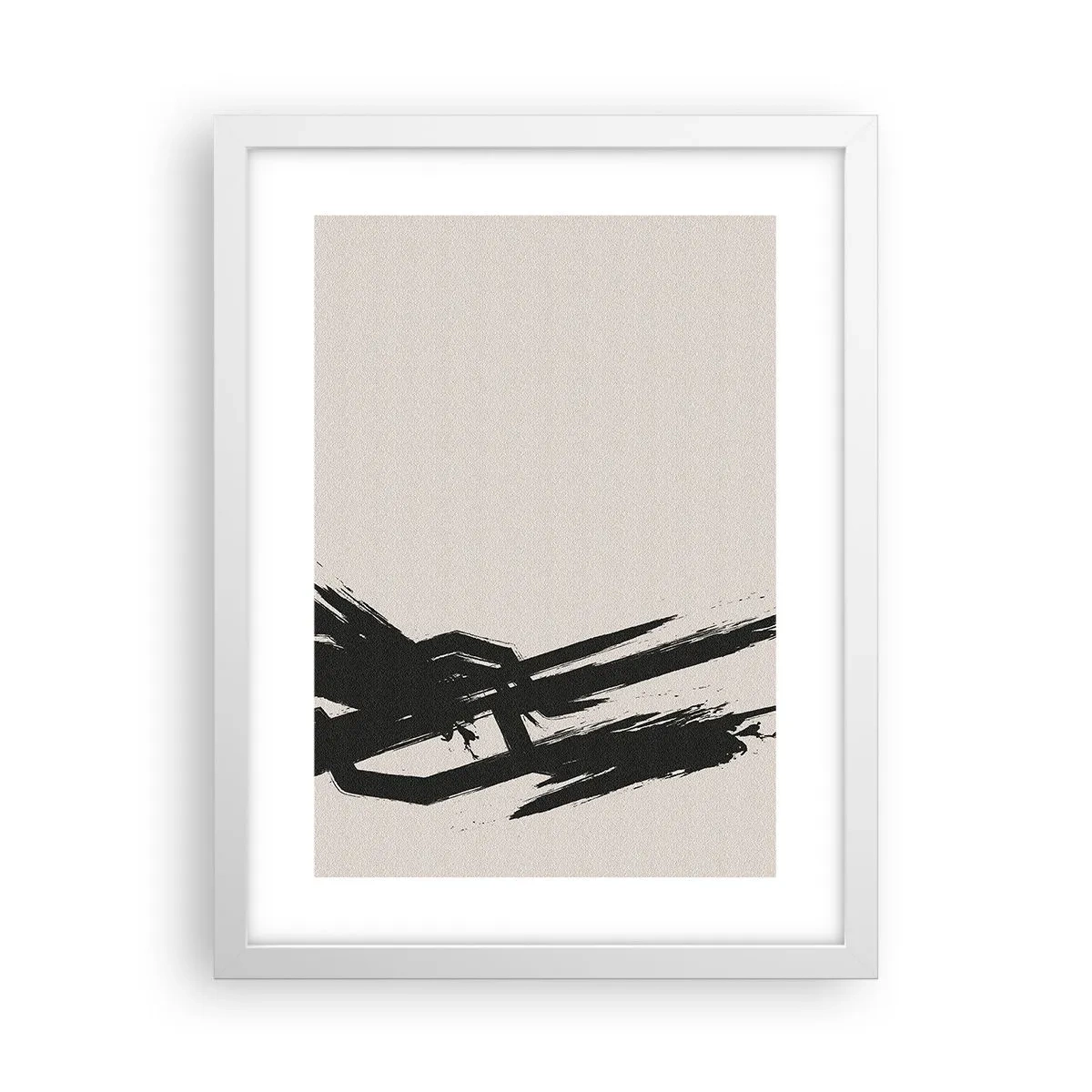 Plakat w białej ramie - Niepohamowany pęd - 30x40 cm