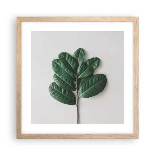 Plakat w ramie jasny dąb - Rysunek samej natury - 40x40 cm