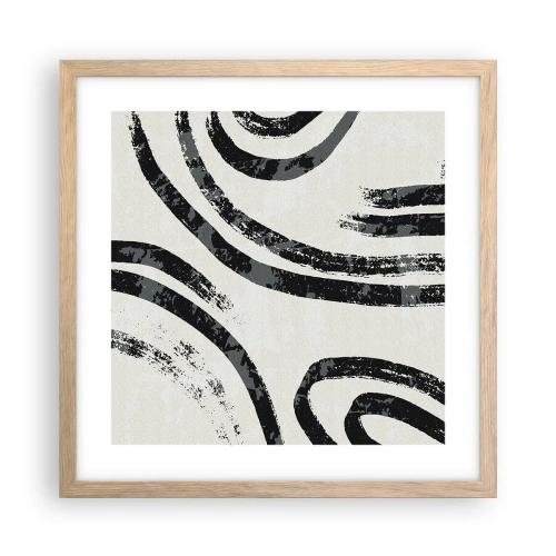 Plakat w ramie jasny dąb - W pół zatrzymany - 40x40 cm