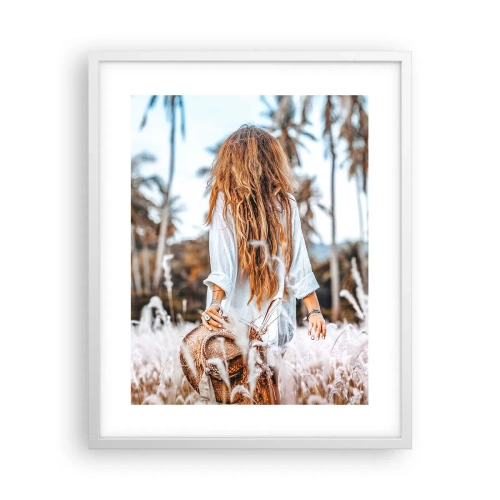 Plakat w białej ramie - Zrodzona z puchu traw - 40x50 cm