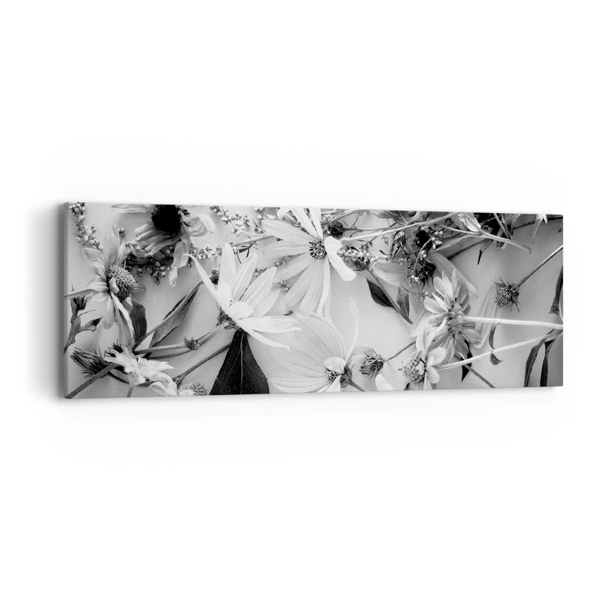 Obraz na płótnie - Nie-bukiet kwiatów - 90x30 cm