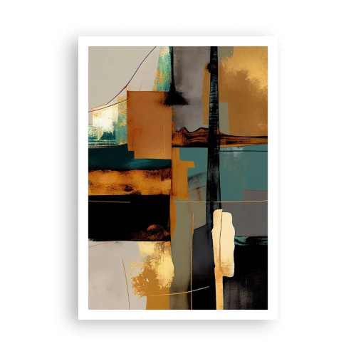 Plakat - Abstrakcja – światło i cień - 70x100 cm