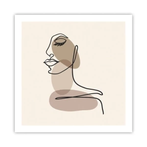 Plakat - Pewna linia piękna - 60x60 cm