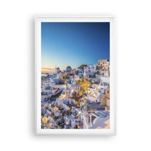 Plakat w białej ramie - Esencja greckości - 61x91 cm