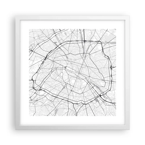 Plakat w białej ramie - Kwiat Paryża - 40x40 cm