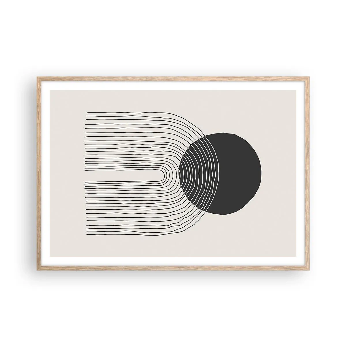 Plakat w ramie jasny dąb - Drżenie i pewność - 100x70 cm