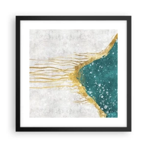 Plakat w czarnej ramie - Złoty przypływ - 40x40 cm