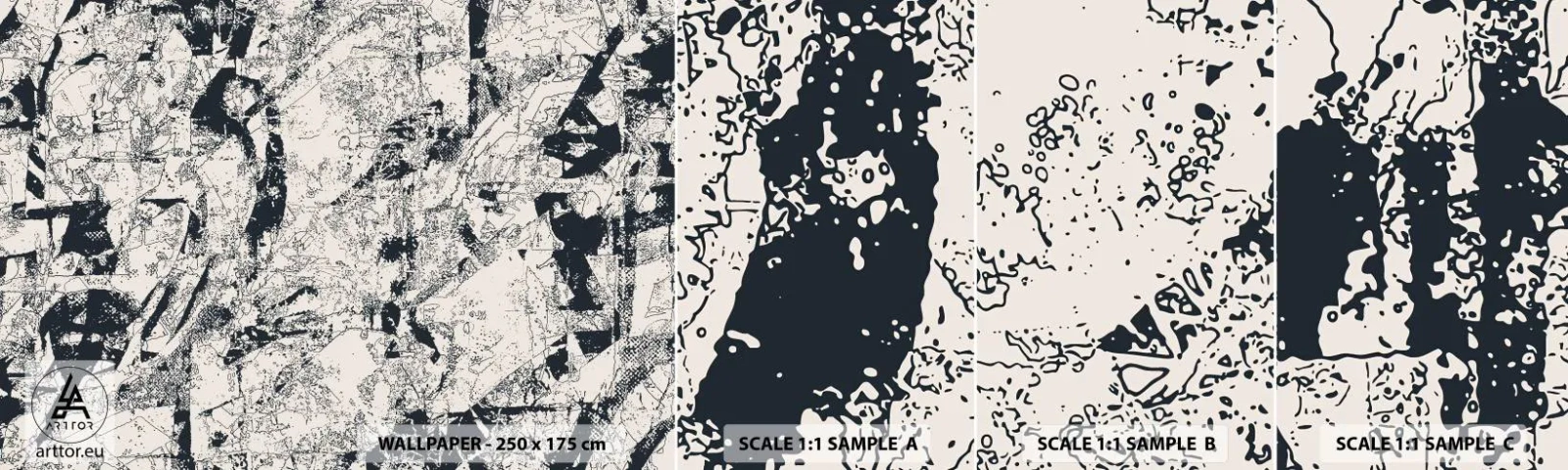 Fototapeta Próbka Samoprzylepna Deluxe Sticker - Przenikanie przeciwieństw - Abstrakcja, Sztuka, Kolaż - 100x30 cm