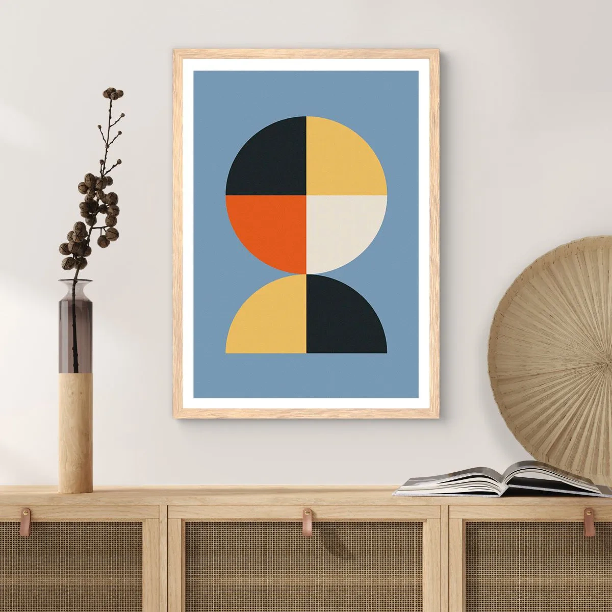 Plakat w ramie jasny dąb - Patrz i licz - 40x50 cm