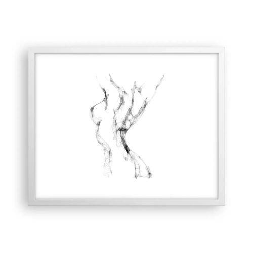Plakat w białej ramie - Piękna i silna - 50x40 cm