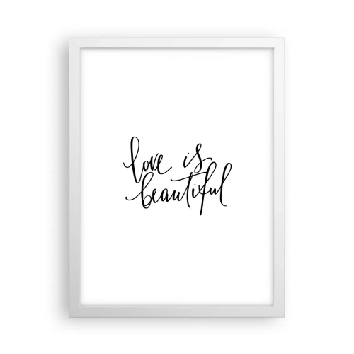 Plakat w białej ramie - Czytaj i powtarzaj - 30x40 cm