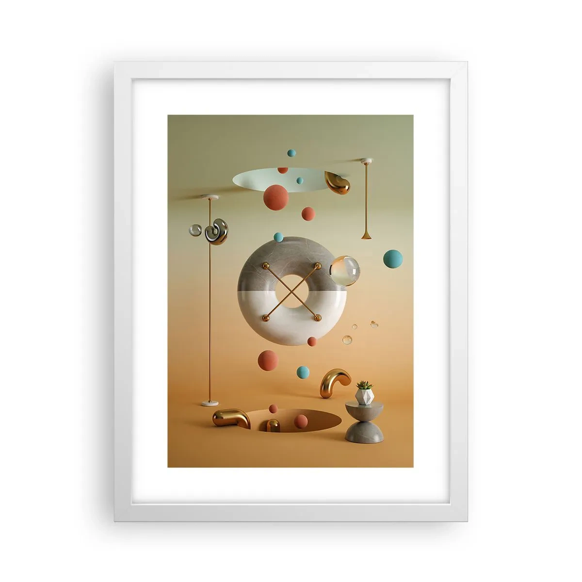 Plakat w białej ramie - Wszystko się zdarzyć może - 30x40 cm