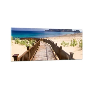 Obraz na szkle - Zabierz mnie na wyspy szczęśliwe - 100x40 cm