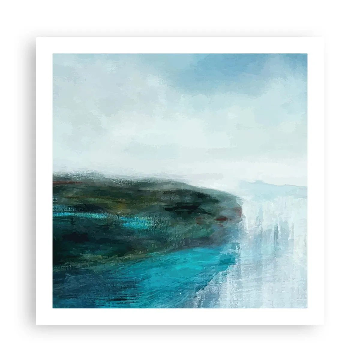 Plakat - Abstrakcja marynistyczna - 60x60 cm