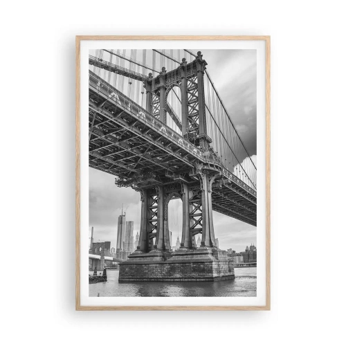 Plakat w ramie jasny dąb - Do serca miasta - 70x100 cm