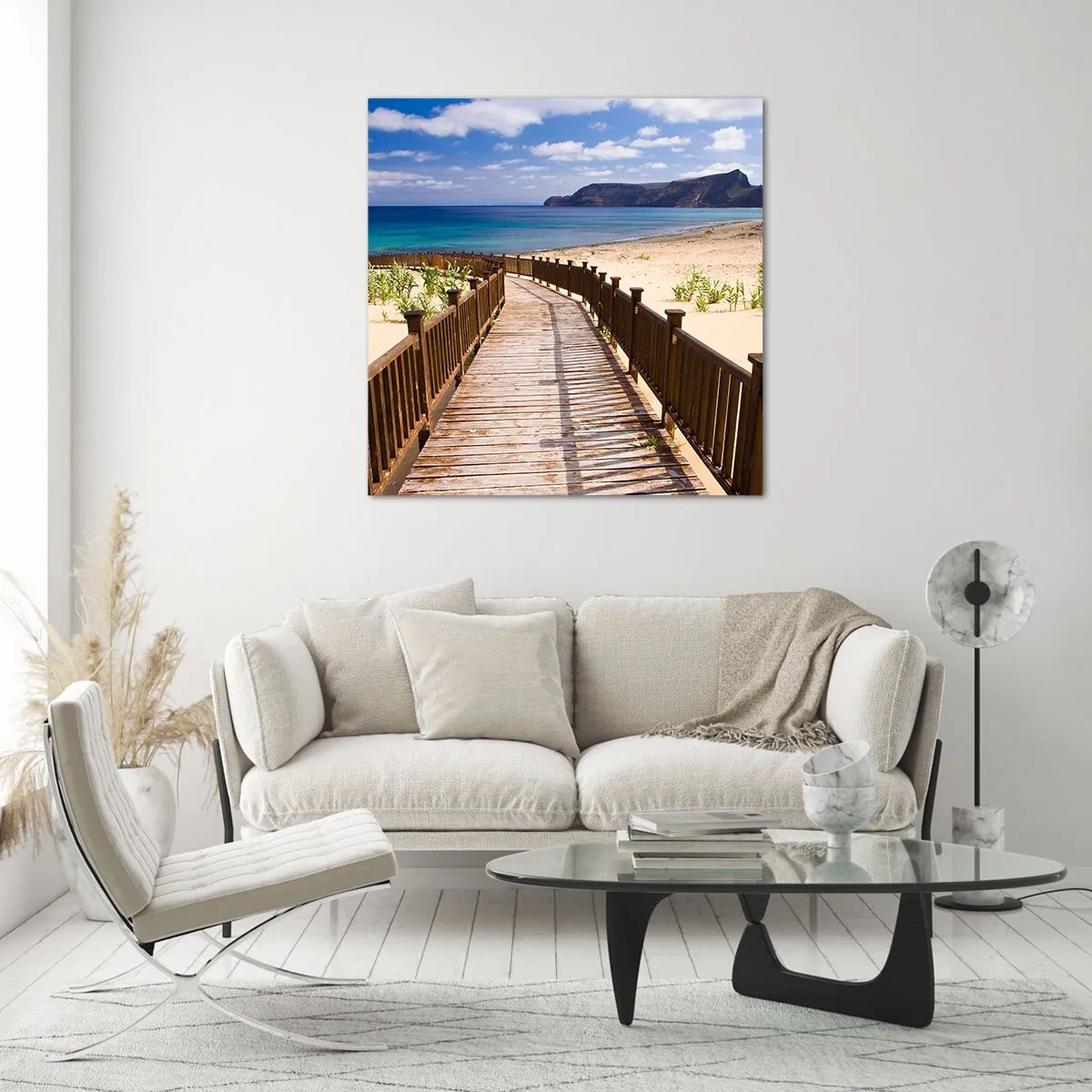 Obraz na szkle - Zabierz mnie na wyspy szczęśliwe - 60x60 cm