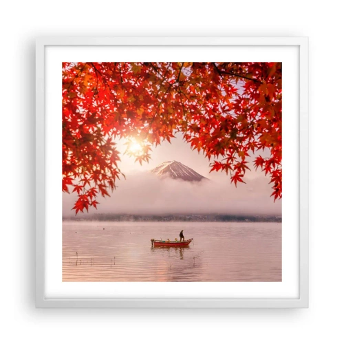 Plakat w białej ramie - W japońskim klimacie - 50x50 cm