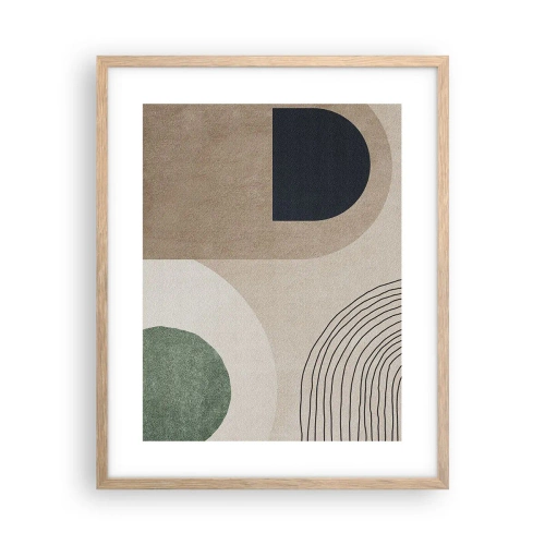 Plakat w ramie jasny dąb - Łagodność owalu - 40x50 cm