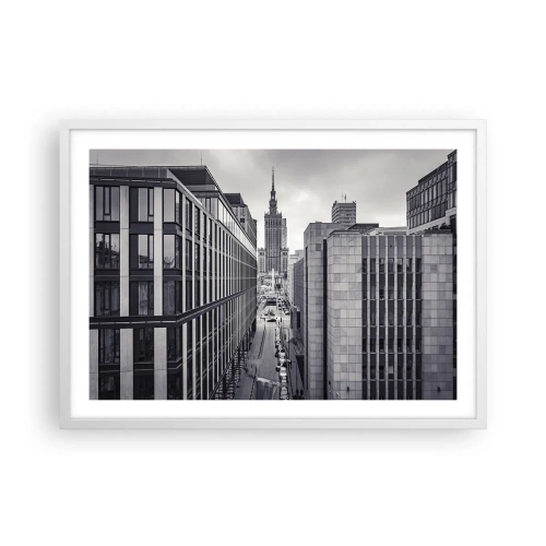 Plakat w białej ramie - Warszawska dolina - 70x50 cm