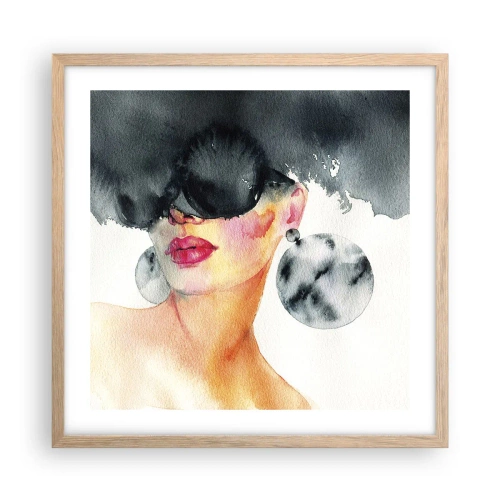 Plakat w ramie jasny dąb - Tajemnica elegancji - 50x50 cm