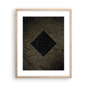 Plakat w ramie jasny dąb - Geometria w stylu glamour - 40x50 cm