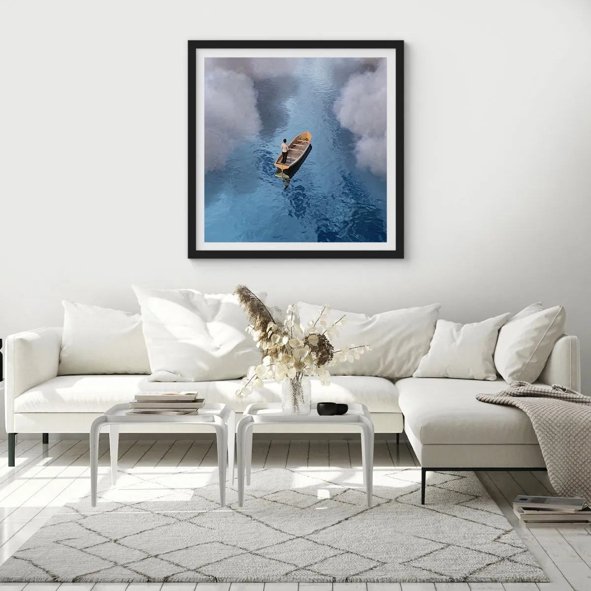 Plakat w czarnej ramie - Życie – podróż – niewiadoma - 30x30 cm