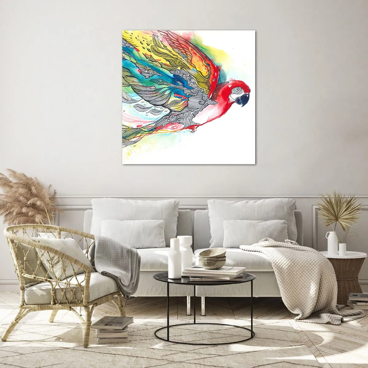 Obraz na szkle - Żyj kolorowo - 60x60 cm