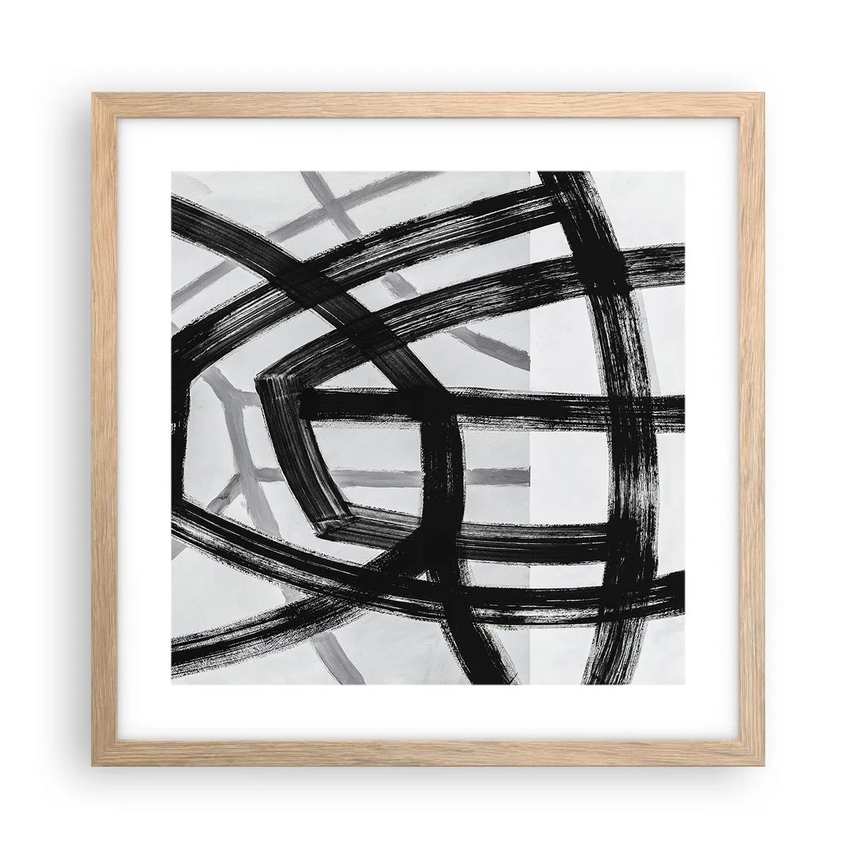 Plakat w ramie jasny dąb - Budowanie głębi - 40x40 cm