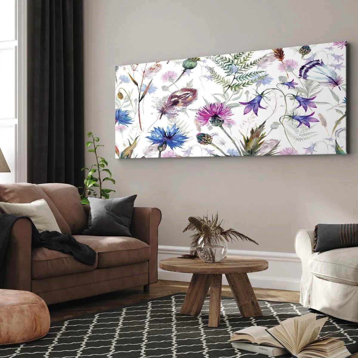 Obraz na płótnie - Polski zielnik - 90x30 cm