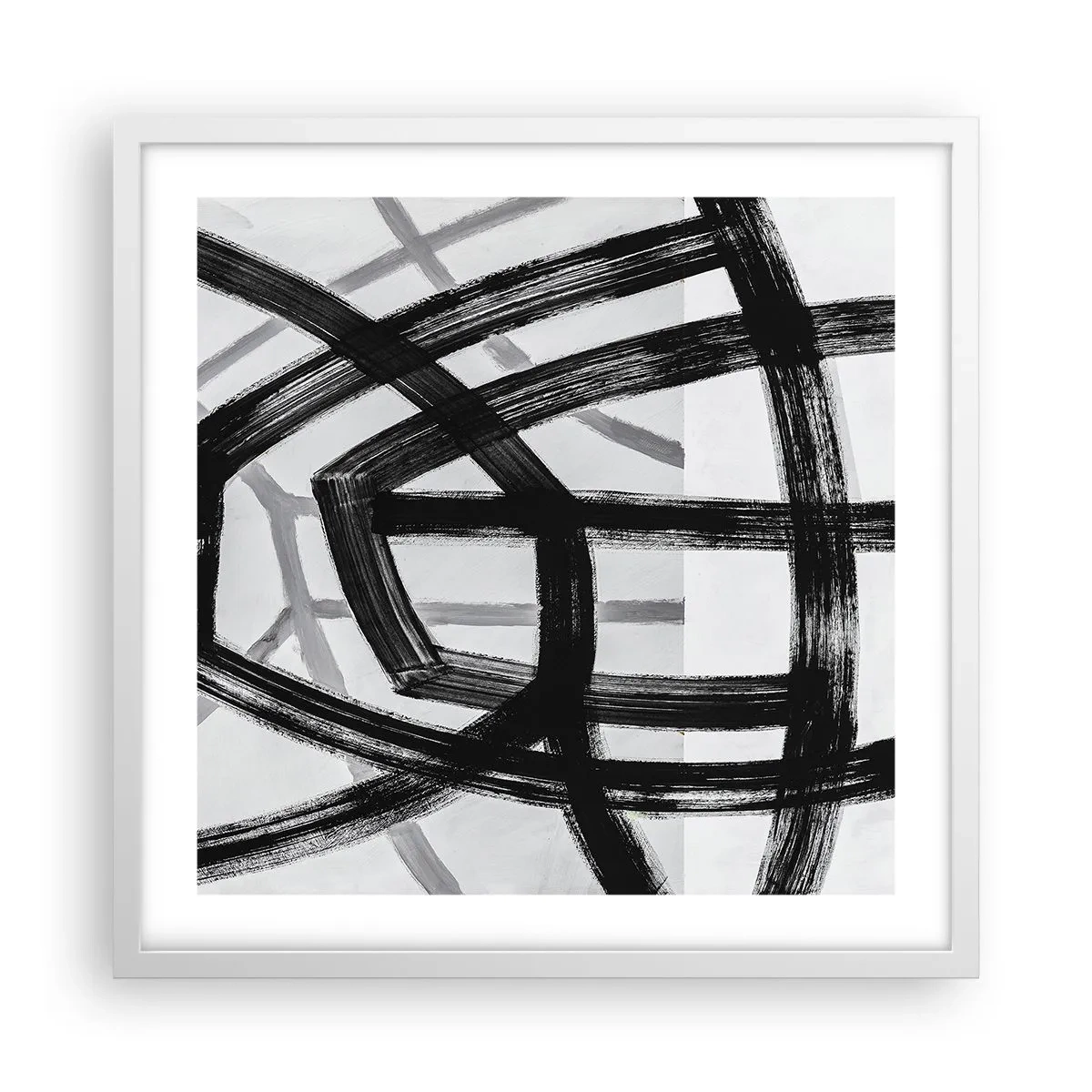Plakat w białej ramie - Budowanie głębi - 50x50 cm