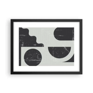 Plakat w czarnej ramie - Kompozycja ponad i pod - 40x30 cm