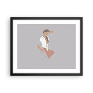 Plakat w czarnej ramie - Zarys wdzięku - 50x40 cm