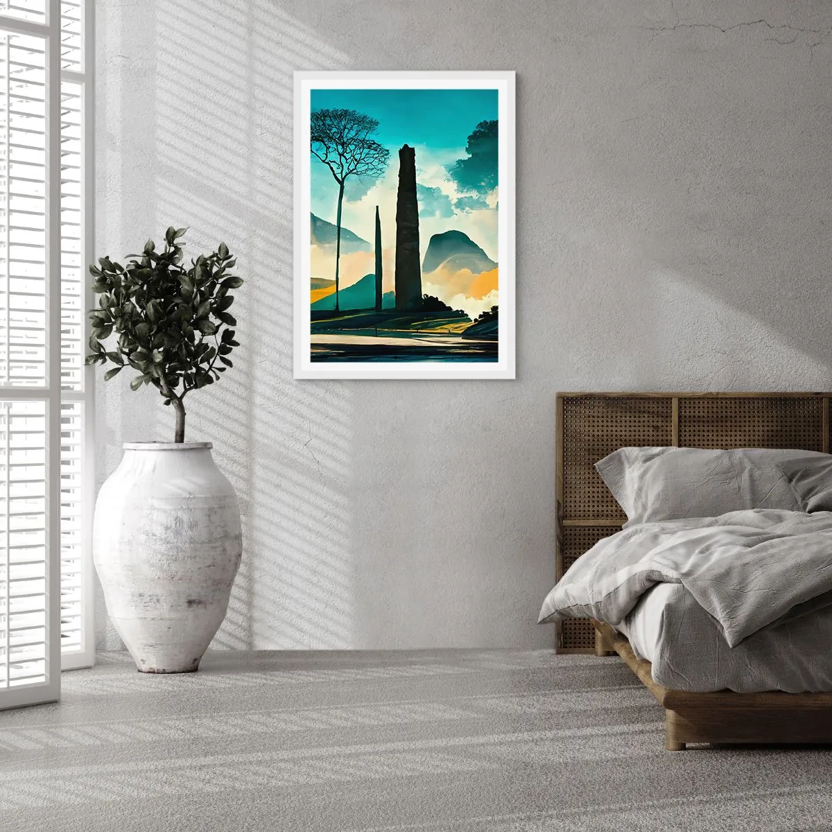 Plakat w białej ramie - Wciąż wyżej i wyżej - 30x40 cm